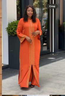  Orange zipper dress